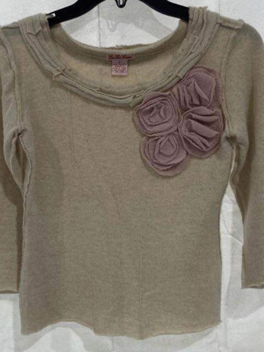 Women's Lu Lu Lame Cashmere Sweater -Size Small